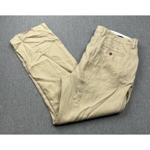 Tommy Bahama Linen Blend Dress Pants‎ 38x31 Beige Casual Straight Leg Chino